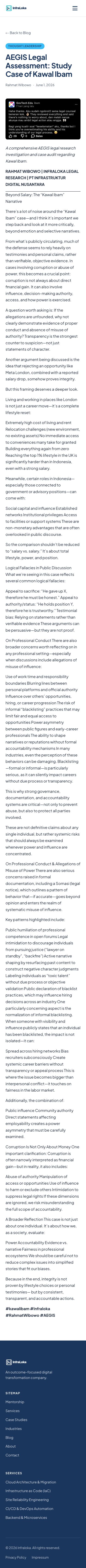 Rahmat Wibowo, adopting a pointed accusatory stance, dissected the 'Kawal Ibam' case and cited a Somasi to allege systematic misuse of power, public humiliation, legal intimidation, and blacklisting practices, framing them as corruption beyond financial gain.